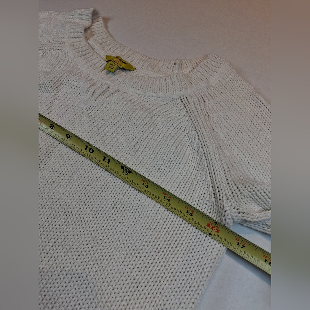 Banana Republic Milly Collection Open Knit Sweater XS White Cotton Classic - Picture 9 of 10